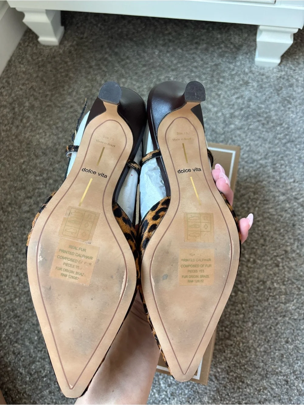 Dolce Vita Leopard Print Slingback Pumps